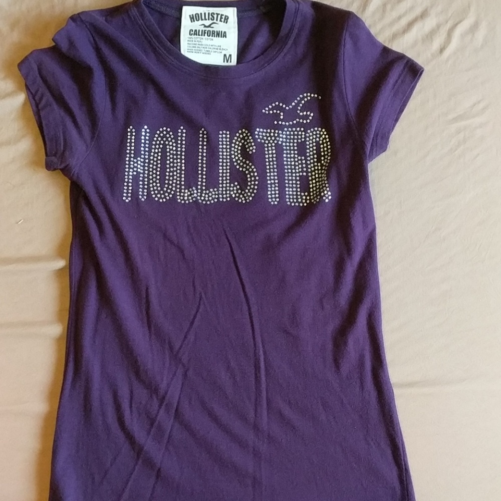 Hollister sequin shirt purple